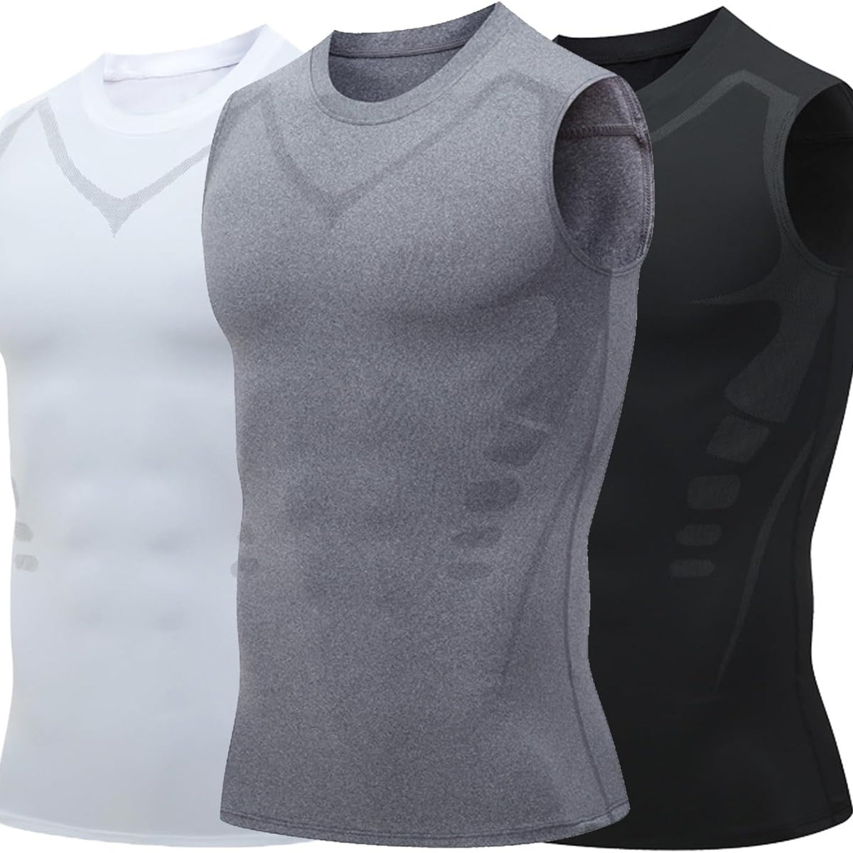 Menâs Ionic Shaping Slimming Compression Vest