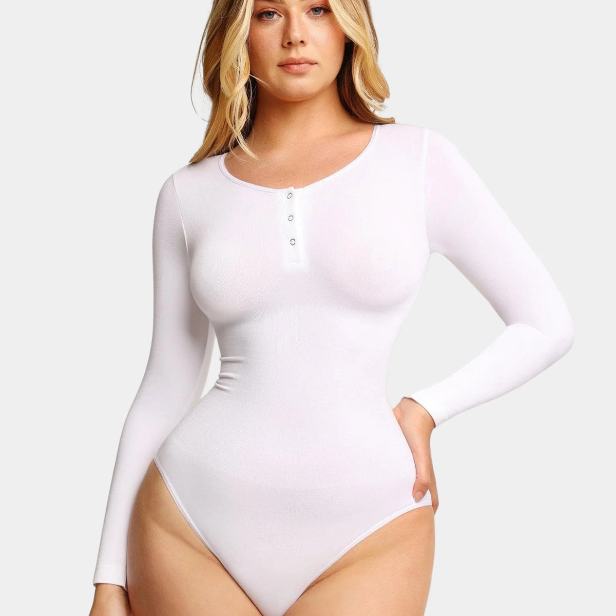 Seamless Long Sleeve Bodysuit – Tummy Control & Slimming - Abby