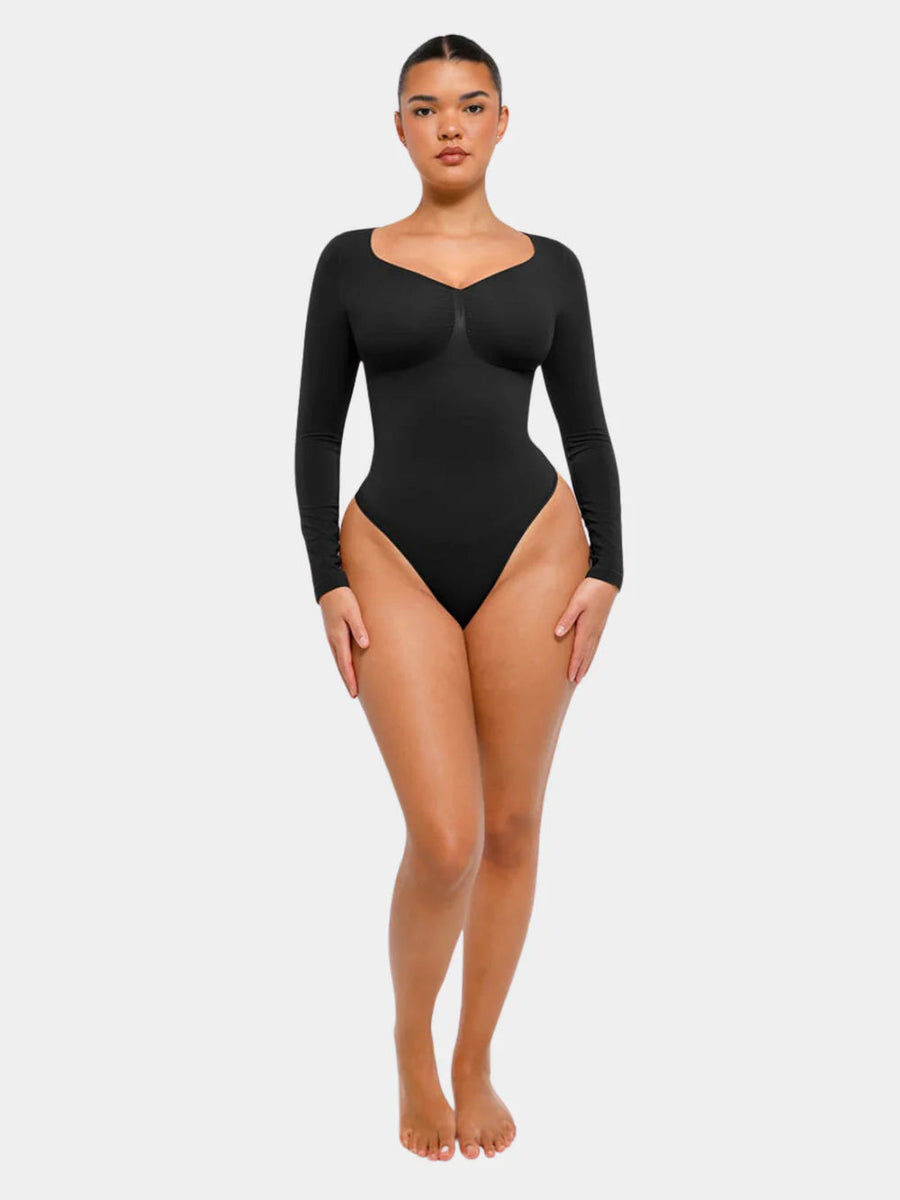 Womenâs Long Sleeve Shapewear Bodysuit - Silvia
