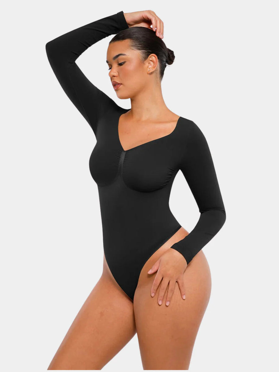 Womenâs Long Sleeve Shapewear Bodysuit - Silvia