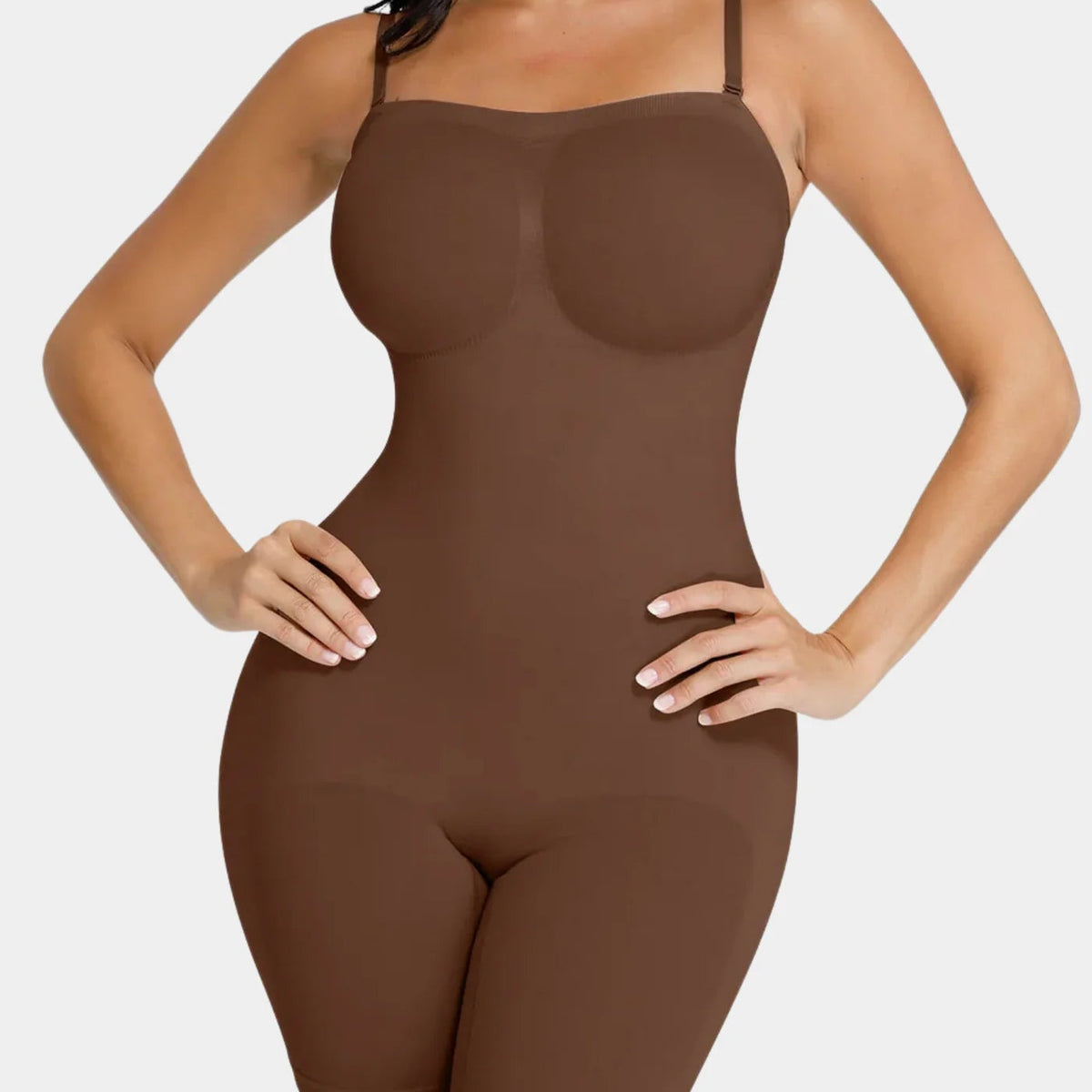 Seamless Shapewear Bodysuit with Adjustable Straps - Angela