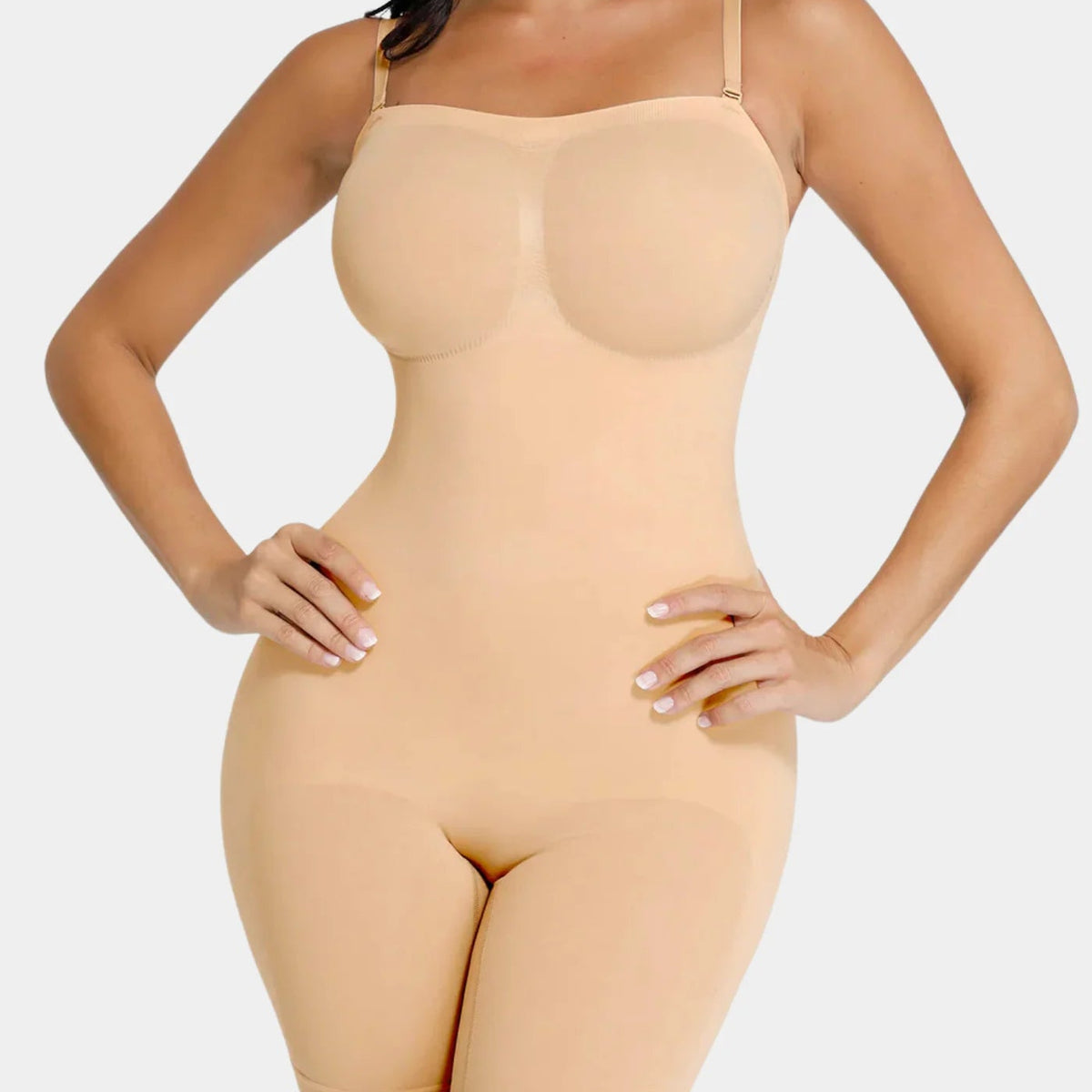 Seamless Shapewear Bodysuit with Adjustable Straps - Angela