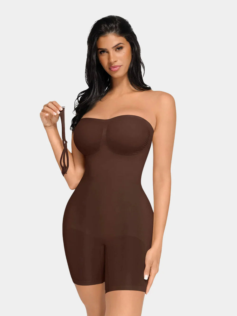 Seamless Shapewear Bodysuit with Adjustable Straps - Angela