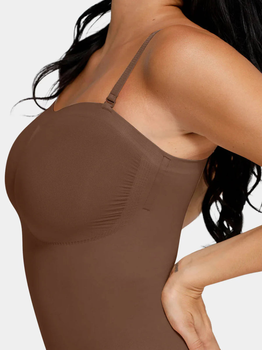 Seamless Shapewear Bodysuit with Adjustable Straps - Angela
