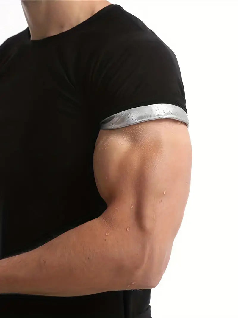 Menās Sweat Sauna T-Shirt Waist Trainer
