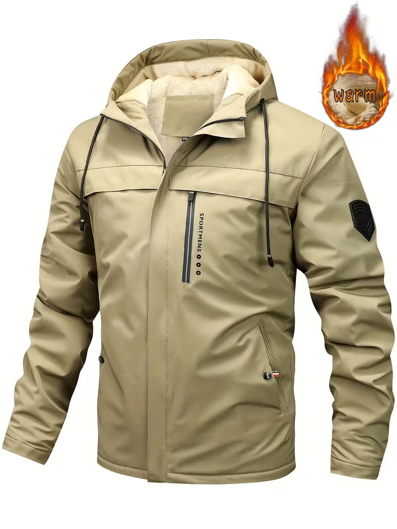 Men’s Hooded Fleece Winter Coat – Warm Casual Outdoor Jacket