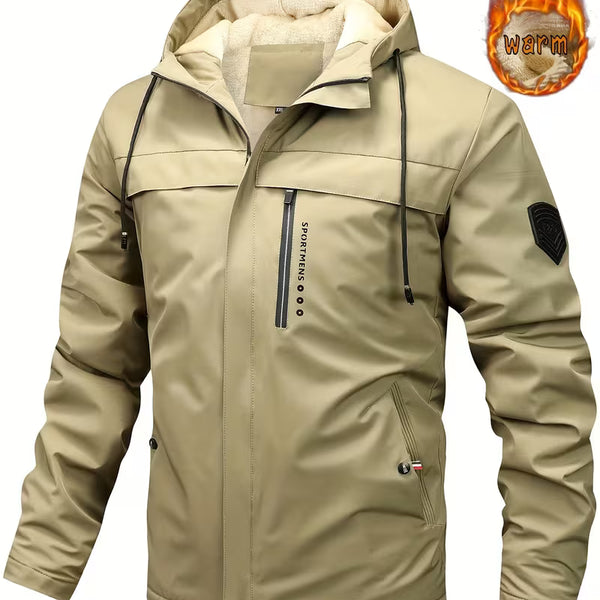 Men’s Hooded Fleece Winter Coat – Warm Casual Outdoor Jacket