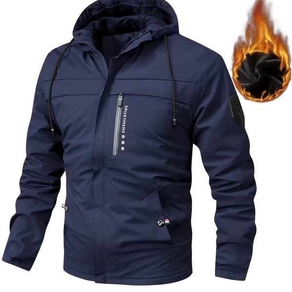 Men’s Hooded Fleece Winter Coat – Warm Casual Outdoor Jacket