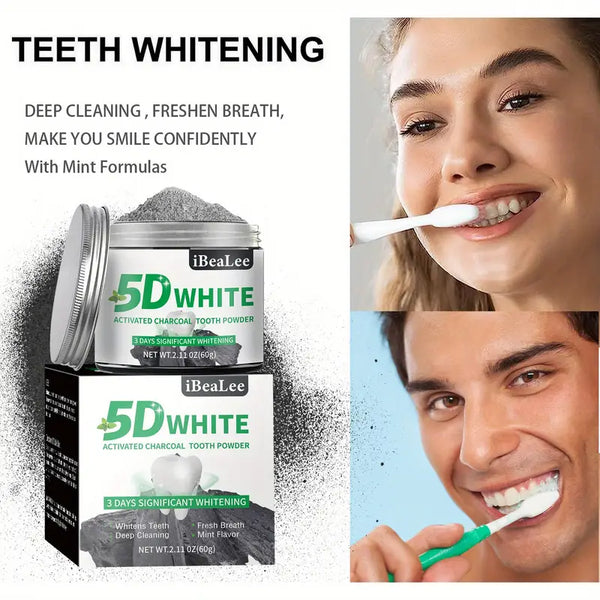Activated Charcoal Teeth Whitening Cleaning Powder - 60g