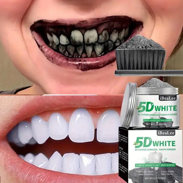 Activated Charcoal Teeth Whitening Cleaning Powder - 60g