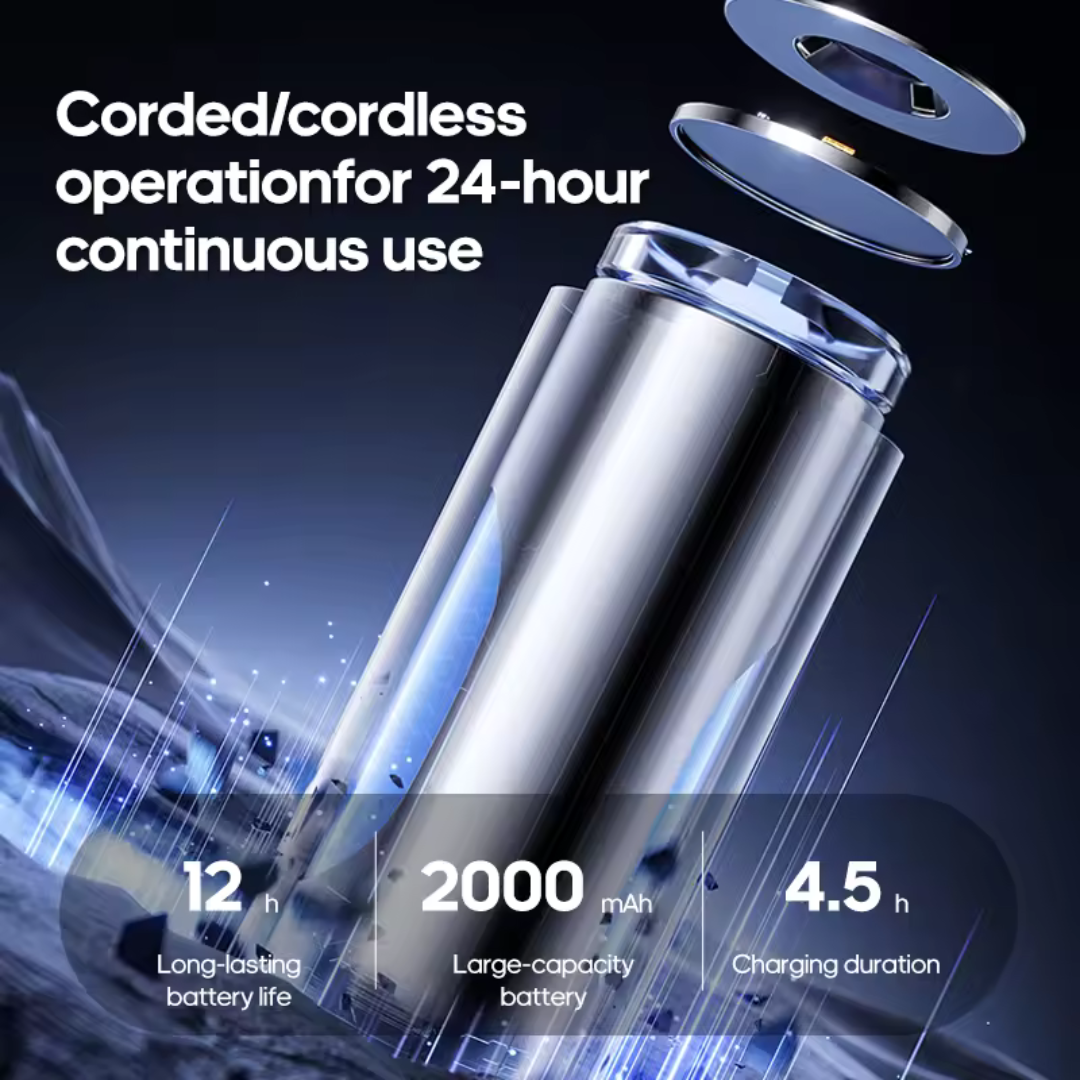 Rechargeable 3‑Speed Portable Tower Fan – Quiet USB Cooling