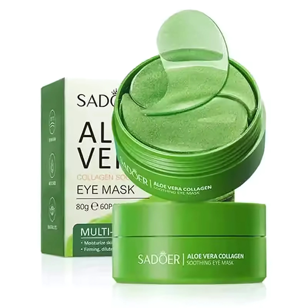 Aloe Vera Collagen Eye Mask – Soothe, Hydrate & Revive Tired Eyes (60 pcs)