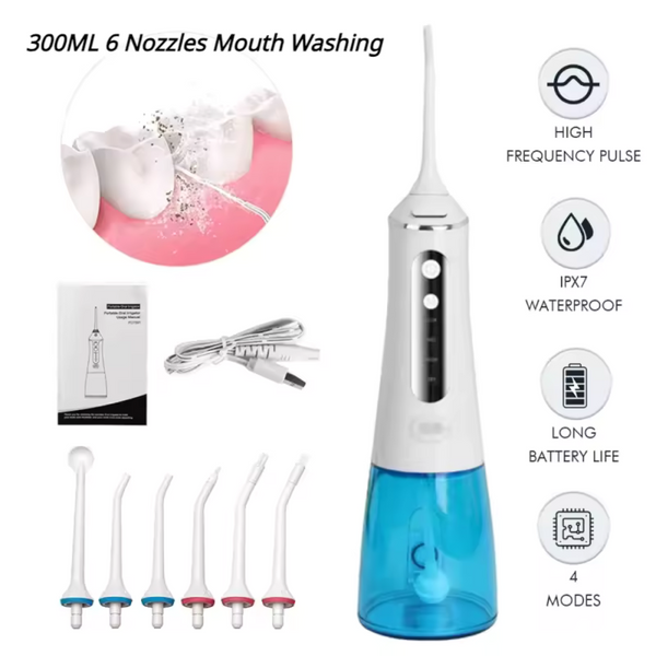 Portable Dental Water Flosser Oral Irrigator 300ml