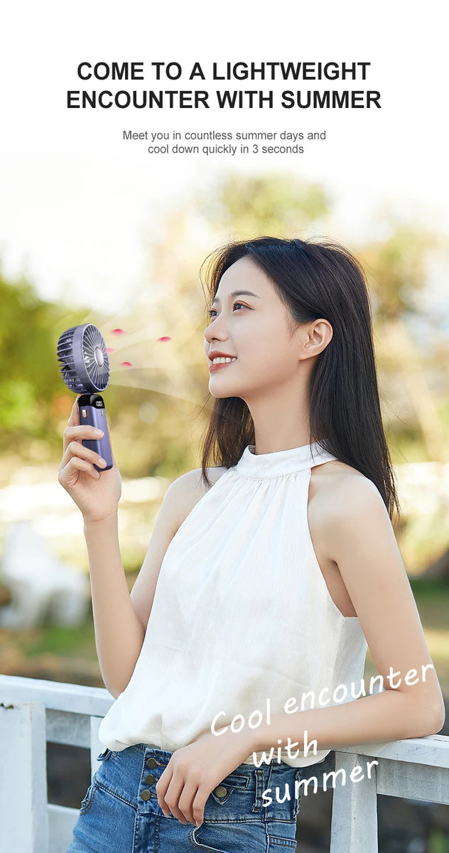 Portable USB Rechargeable Mini Fan – Foldable & Compact Cooling Fan