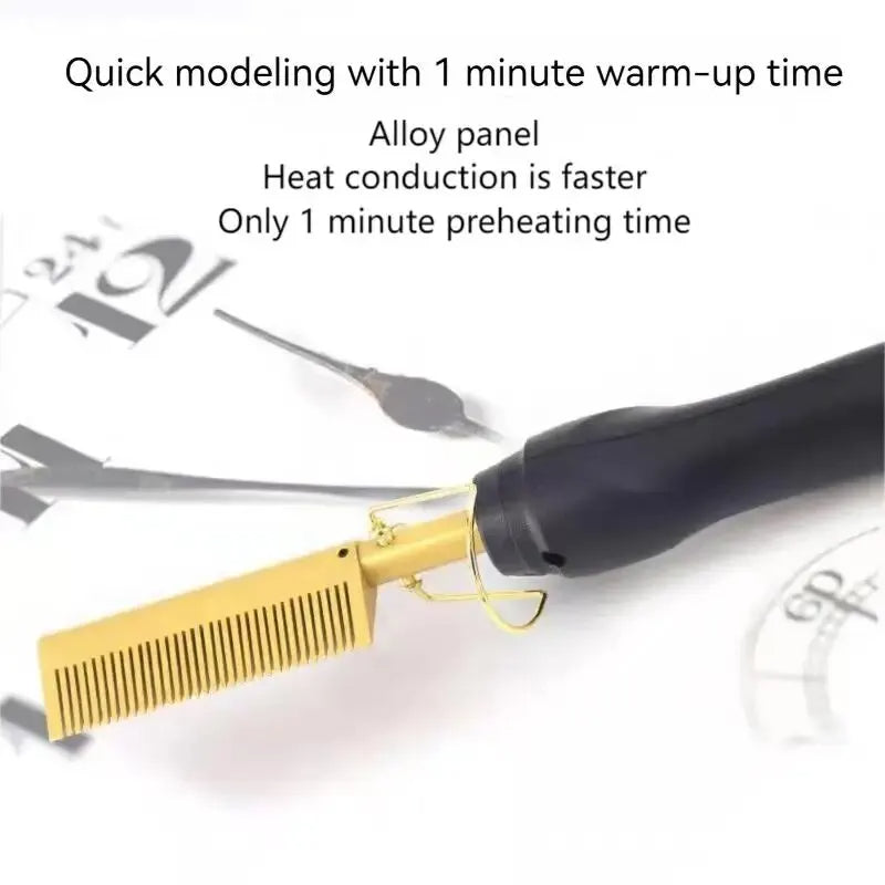 Electric Curling Massage Comb for Long Curly Hair