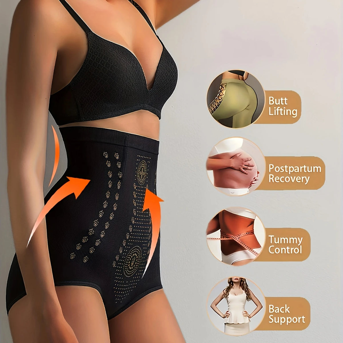 High-Waist Tummy Control Shapewear Briefs – Slimming & Seamless Fit