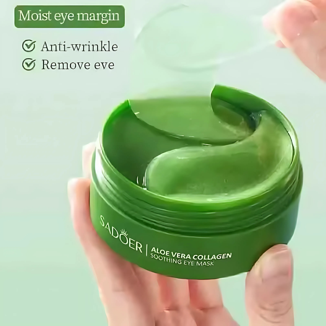 Aloe Vera Collagen Eye Mask – Soothe, Hydrate & Revive Tired Eyes (60 pcs)