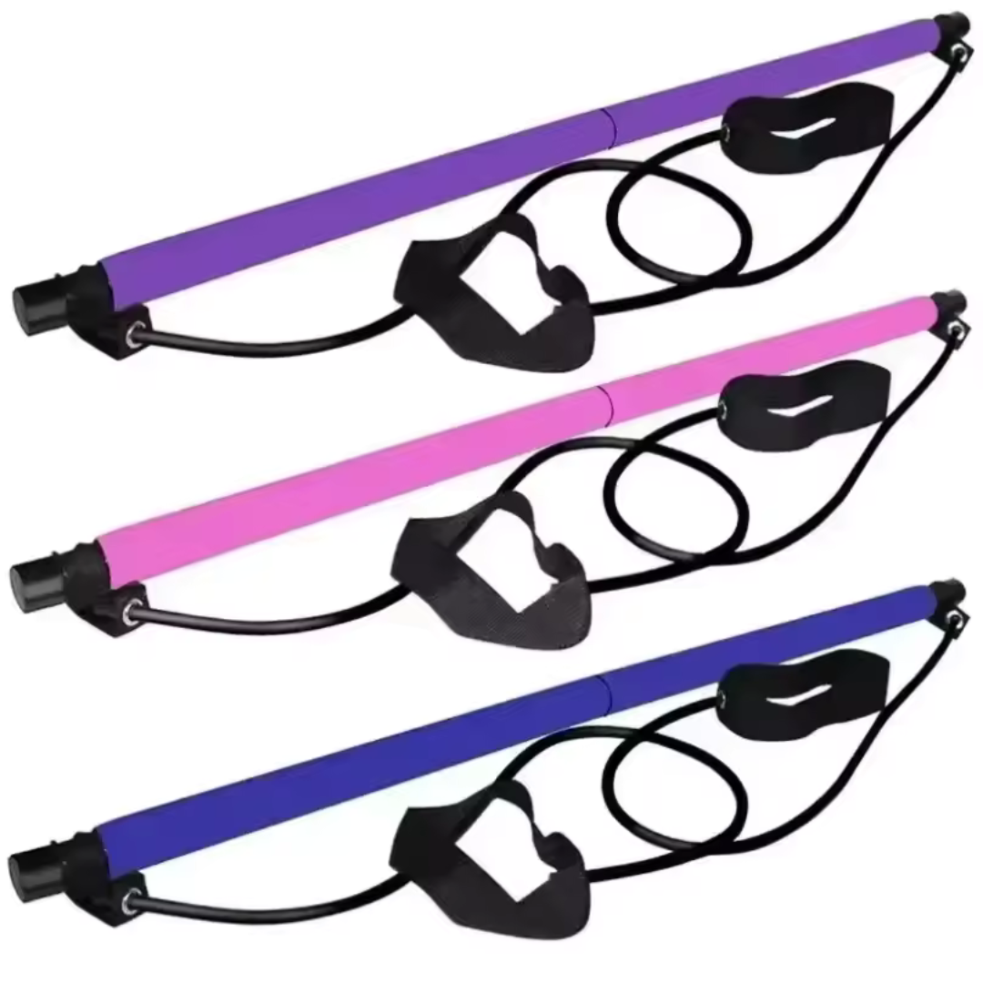 Portable Pilates Bar with Resistance Bands – Full Body Workout for Home, Travel & Toning