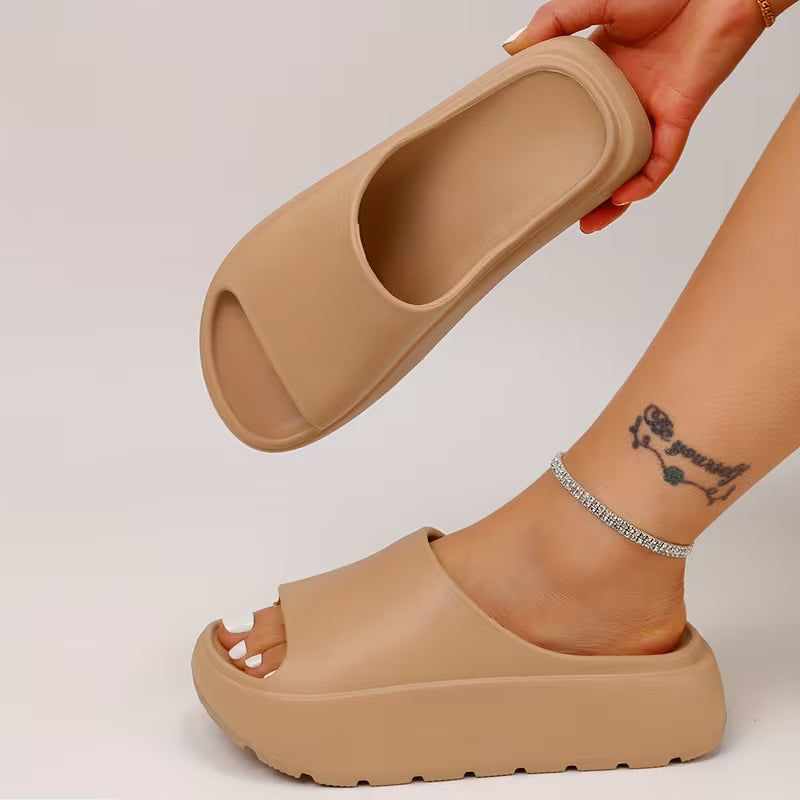 Women’s Platform Slide Sandals – Comfortable Thick Sole Summer Slides