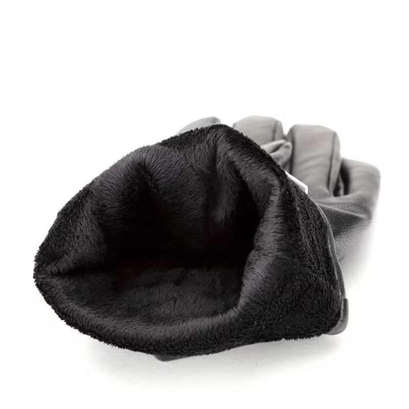 Unisex Sheepskin Winter Gloves – Warm, Breathable Full-Finger Design