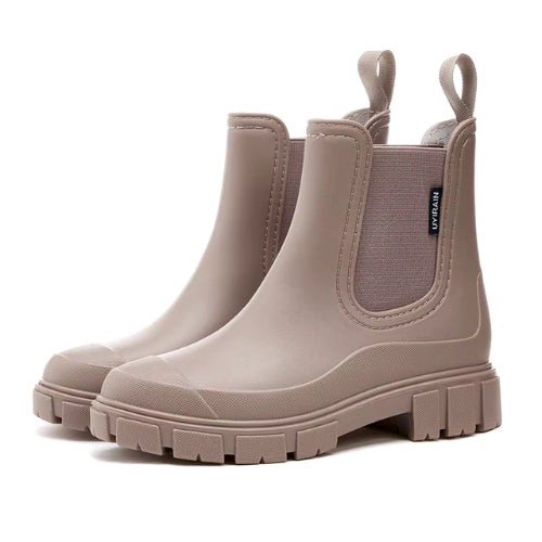 Women’s Chelsea Rain Boots – Waterproof Ankle Boots, Non-Slip & Stylish