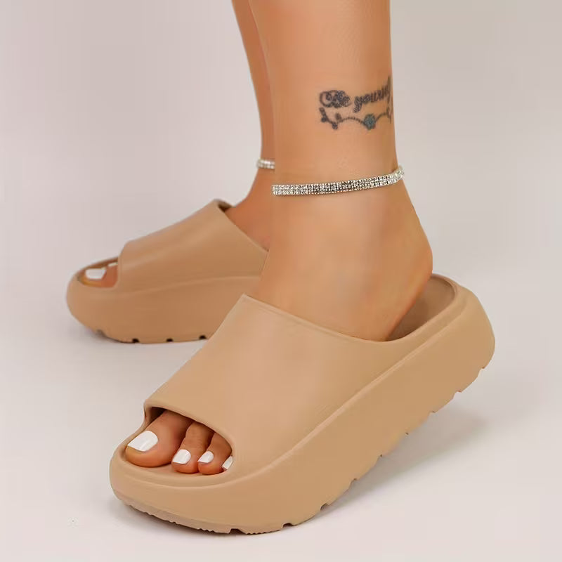 Women’s Platform Slide Sandals – Comfortable Thick Sole Summer Slides