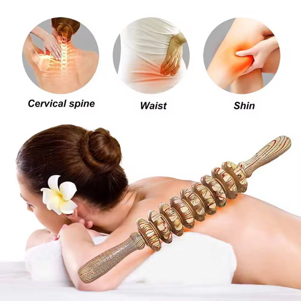 Wooden Anti-Cellulite Massage Roller