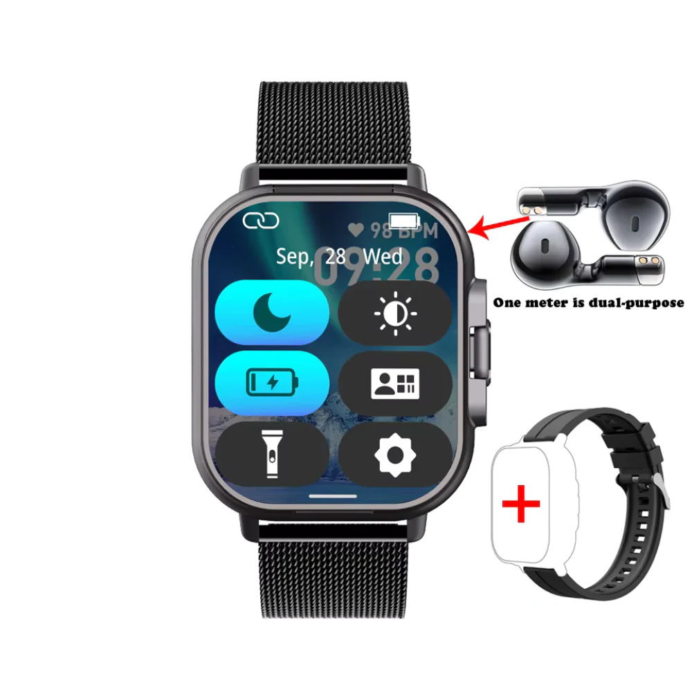 2-in-1 Smartwatch with Built-in Earphones