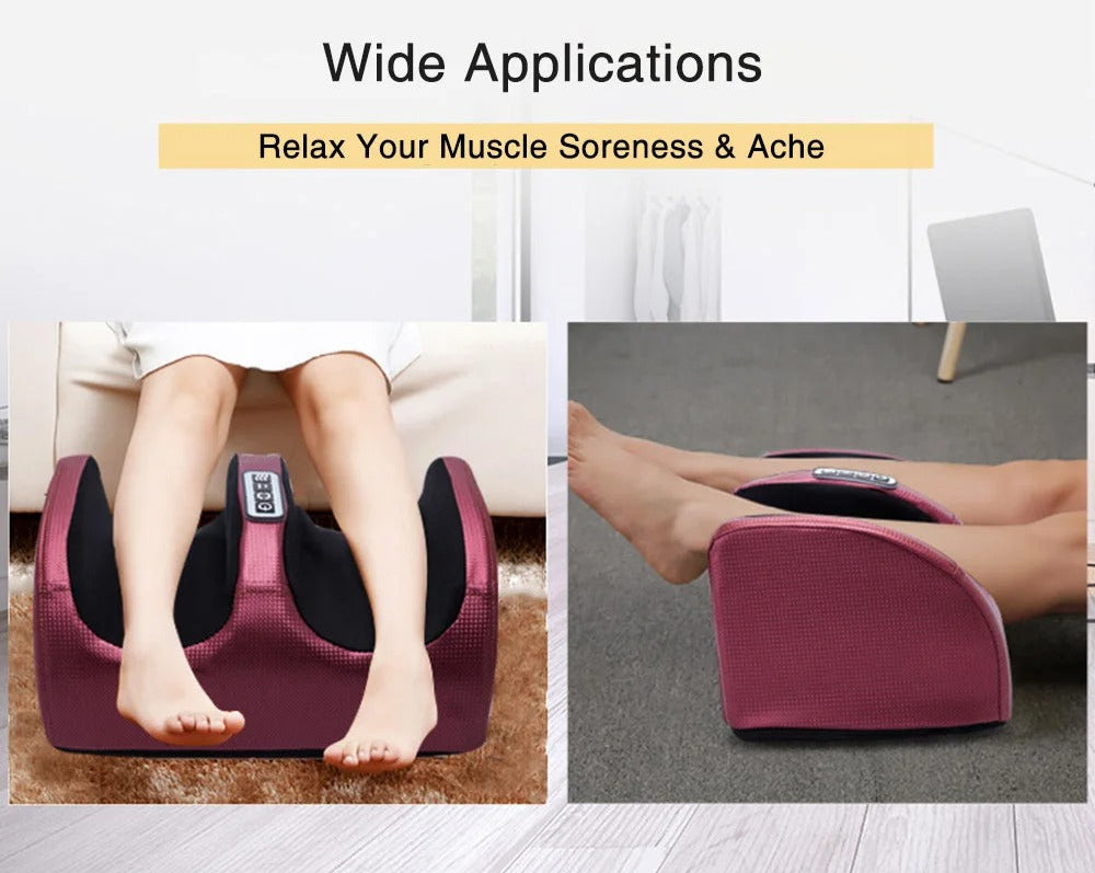 Electric Foot Massager | Deep Kneading, Heat & Pain Relief Therapy