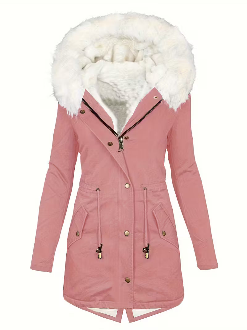Women's Winter Coat with Hood – Warm Elegant Parka – Noelle