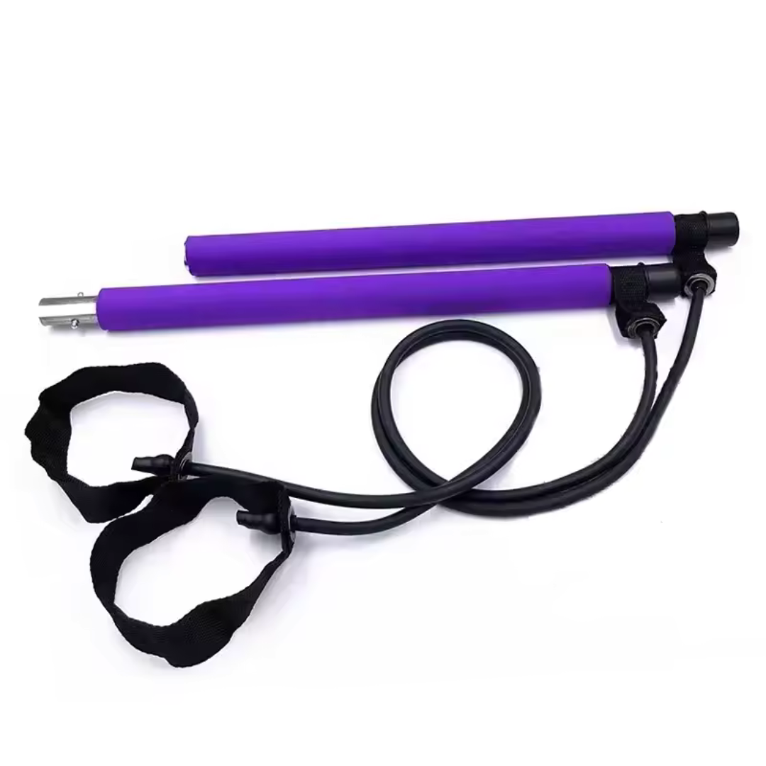 Portable Pilates Bar with Resistance Bands – Full Body Workout for Home, Travel & Toning