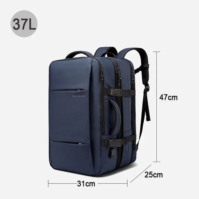 Expandable Men's Travel Backpack – Large Capacity & Waterproof Design