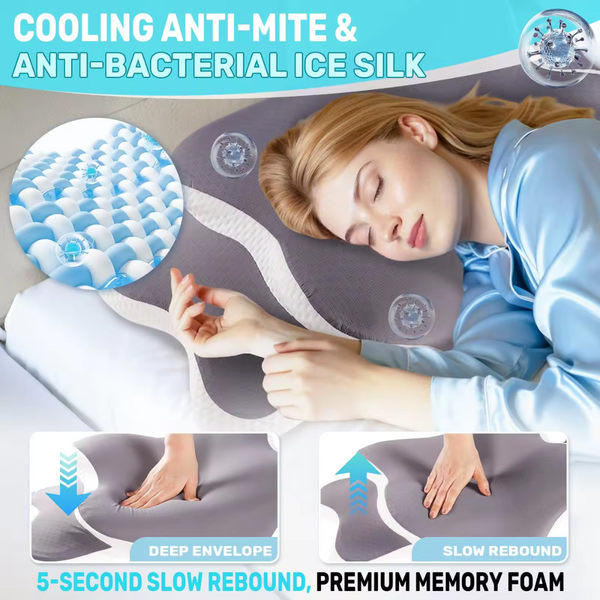 Ergonomic Memory Foam Neck Support Pillow