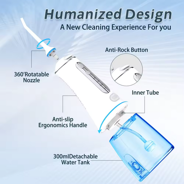 Portable Dental Water Flosser Oral Irrigator 300ml