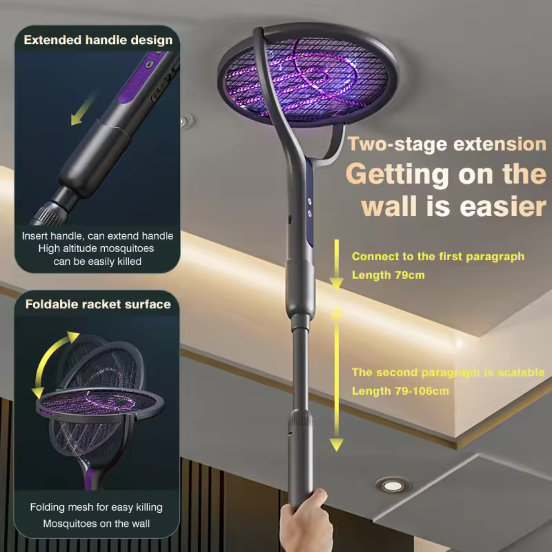 2-in-1 Electric Mosquito Swatter & Lamp – Indoor & Outdoor Use