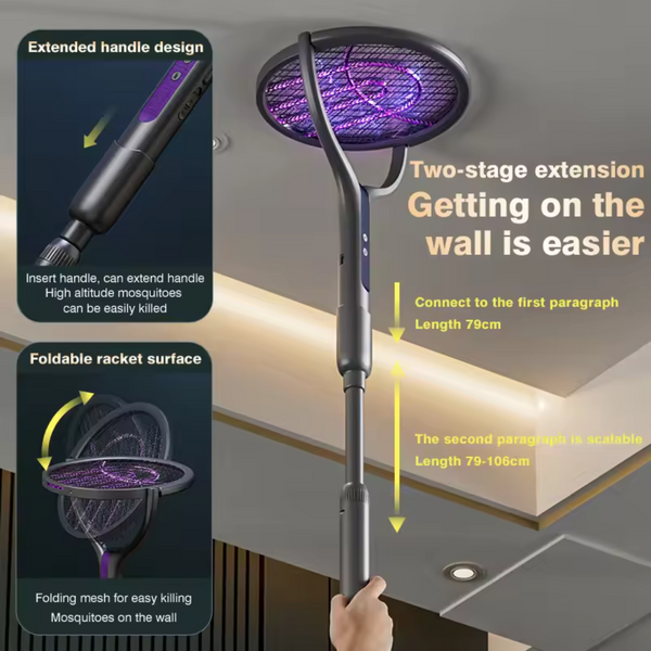 2-in-1 Electric Mosquito Swatter & Lamp – Indoor & Outdoor Use