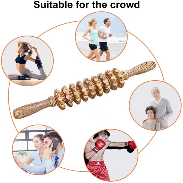 Wooden Anti-Cellulite Massage Roller