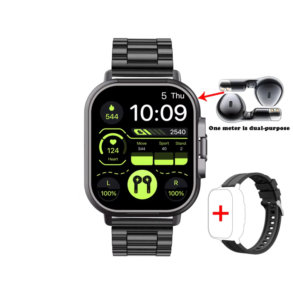 2-in-1 Smartwatch with Built-in Earphones