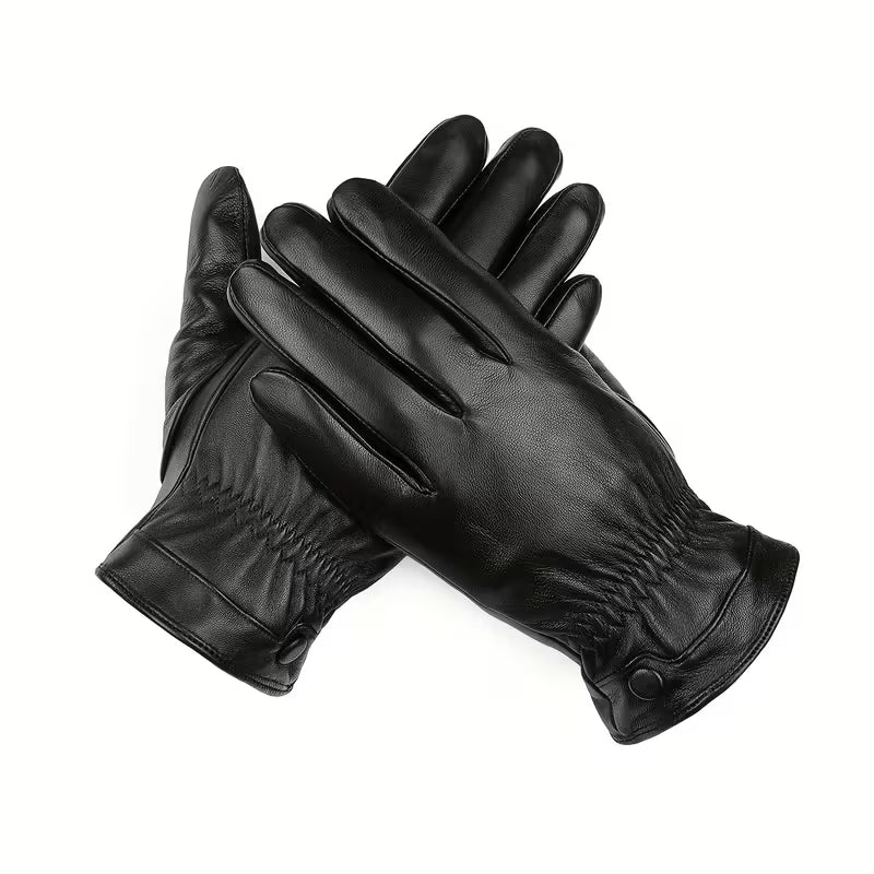 Unisex Sheepskin Winter Gloves – Warm, Breathable Full-Finger Design