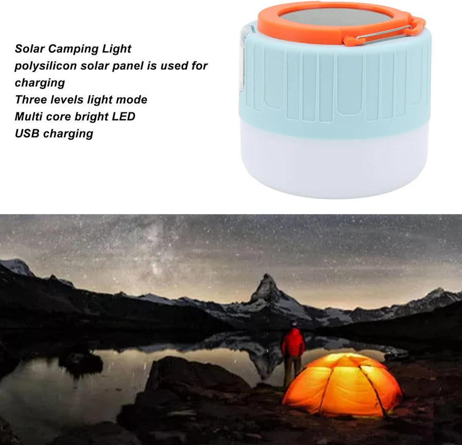 Outdoor Solar Camping Light – Remote-Controlled, Bubble Lamp & Waterproof