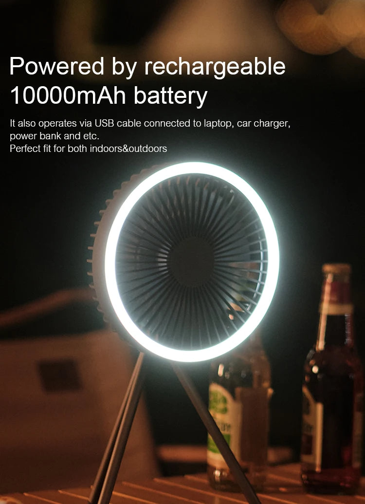 Rechargeable Camping Fan – Portable, Quiet & USB Powered for Outdoor Use