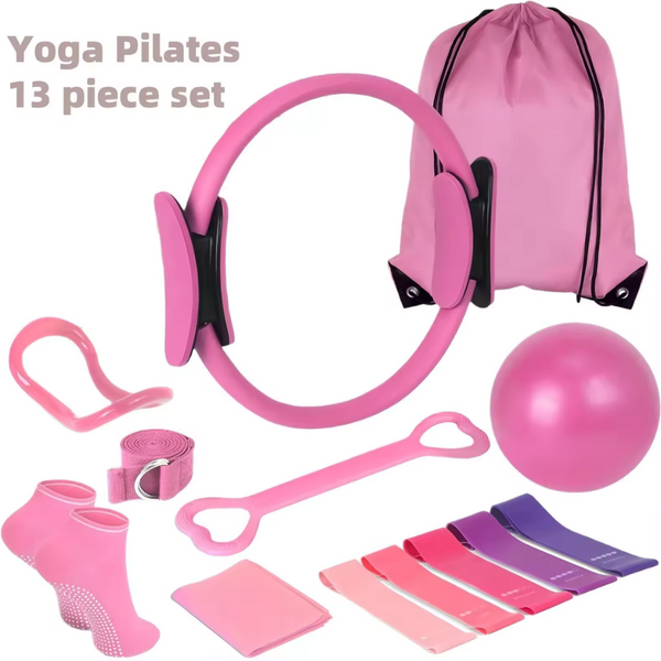 13‑in‑1 Pilates Workout Kit – Magic Circle, Resistance Bands, Ball & Accessories for Home Fitness & Toning