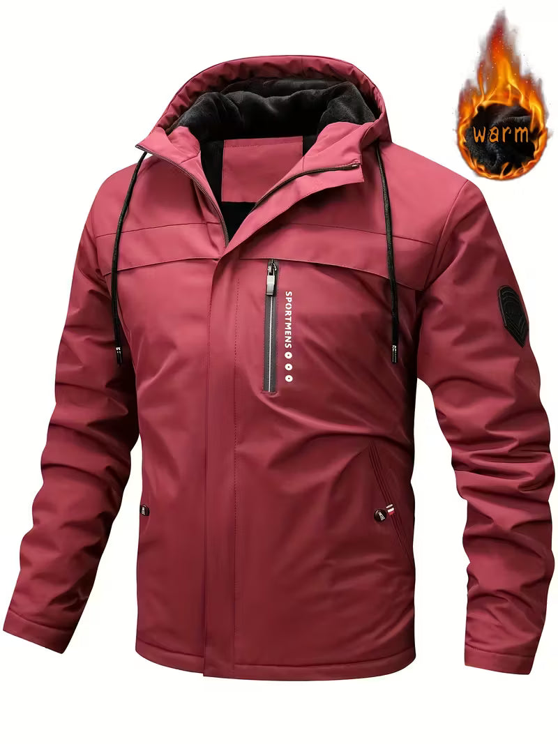 Men’s Hooded Fleece Winter Coat – Warm Casual Outdoor Jacket