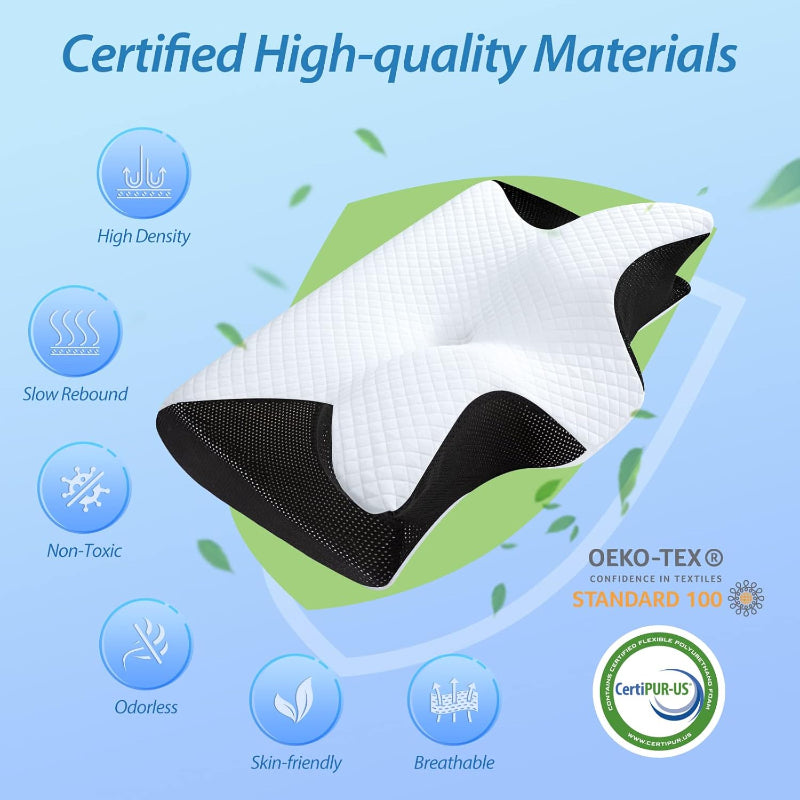 Memory Foam Pillow – Neck Comfort & Ergonomic Support