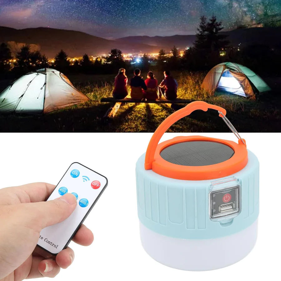Outdoor Solar Camping Light – Remote-Controlled, Bubble Lamp & Waterproof