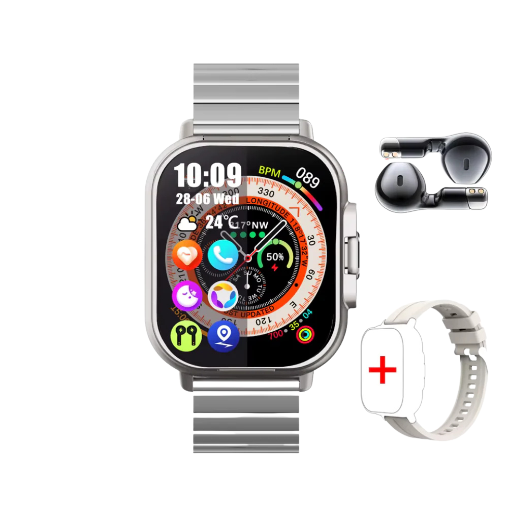 2-in-1 Smartwatch with Built-in Earphones