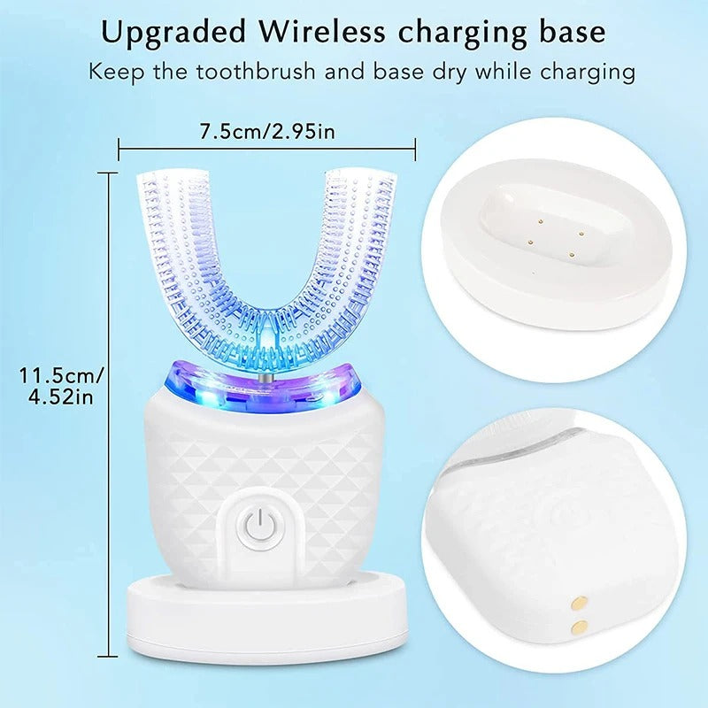 U-Shaped Electric Toothbrush | Automatic 360° Cleaning & LED Light