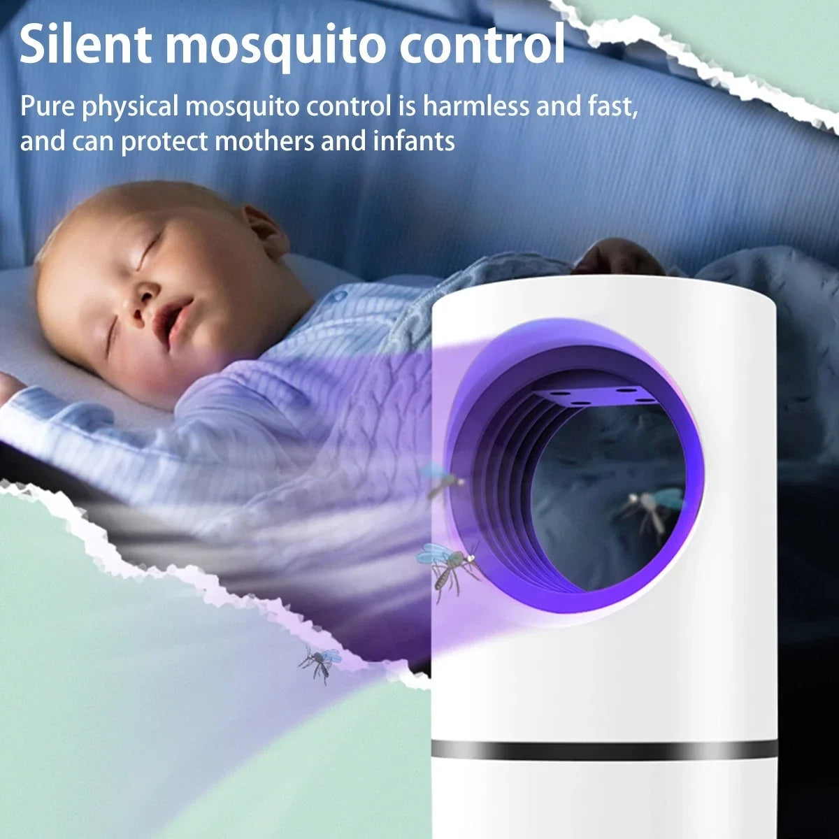 Electric Indoor Mosquito Trap – Silent, Safe & Chemical-Free Insect Killer