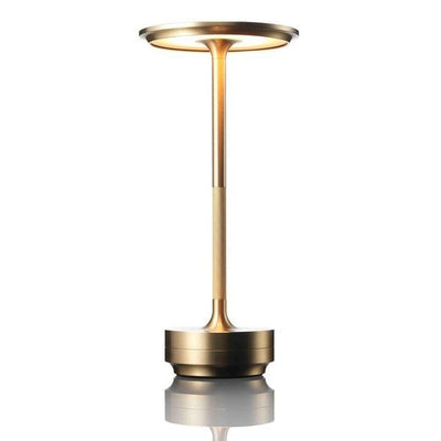 Sleek Metallic Cordless Table Lamp