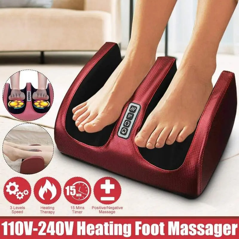 Electric Foot Massager | Deep Kneading, Heat & Pain Relief Therapy